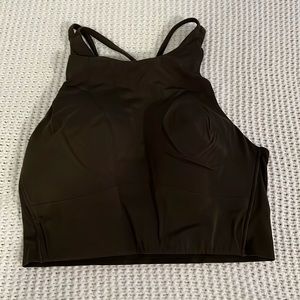 Lululemon like a cloud bra - high neck - olive green